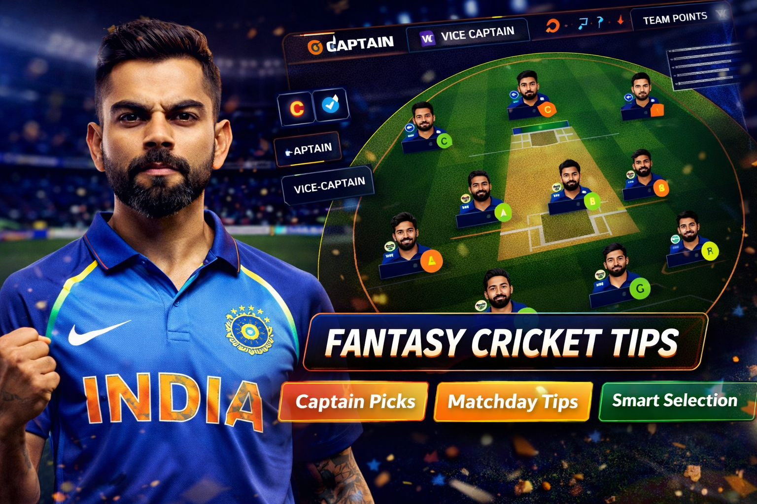 Come Cric Zone role based fantasy cricket checklist